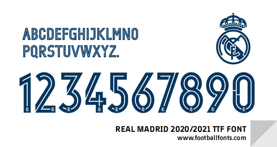 Schriftart Real Madrid