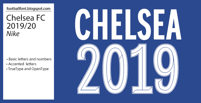 Schriftart Chelsea 19-20