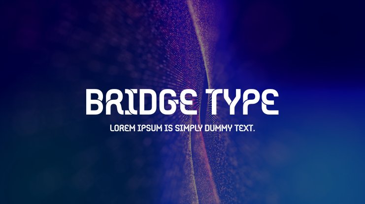 Schriftart Bridge Type (Euro 2020)