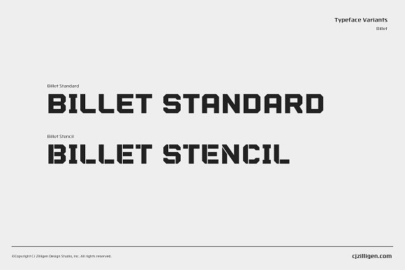 Schriftart Billet Standard (The SIAC)