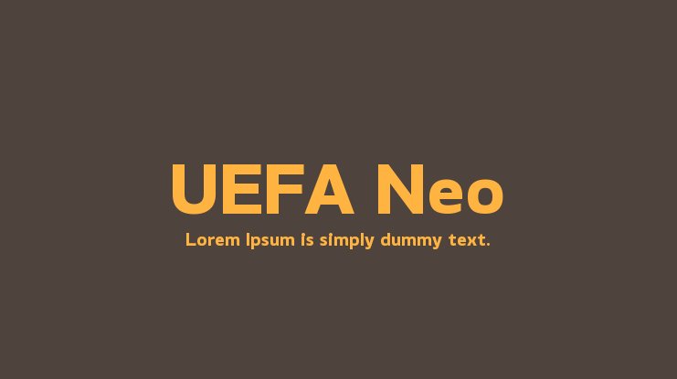 Schriftart UEFA Neo