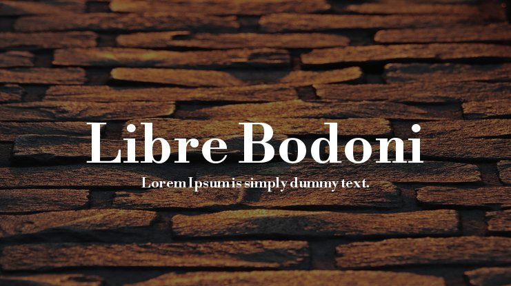 Schriftart Libre Bodoni