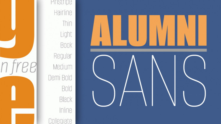 Schriftart Alumni Sans Inline One