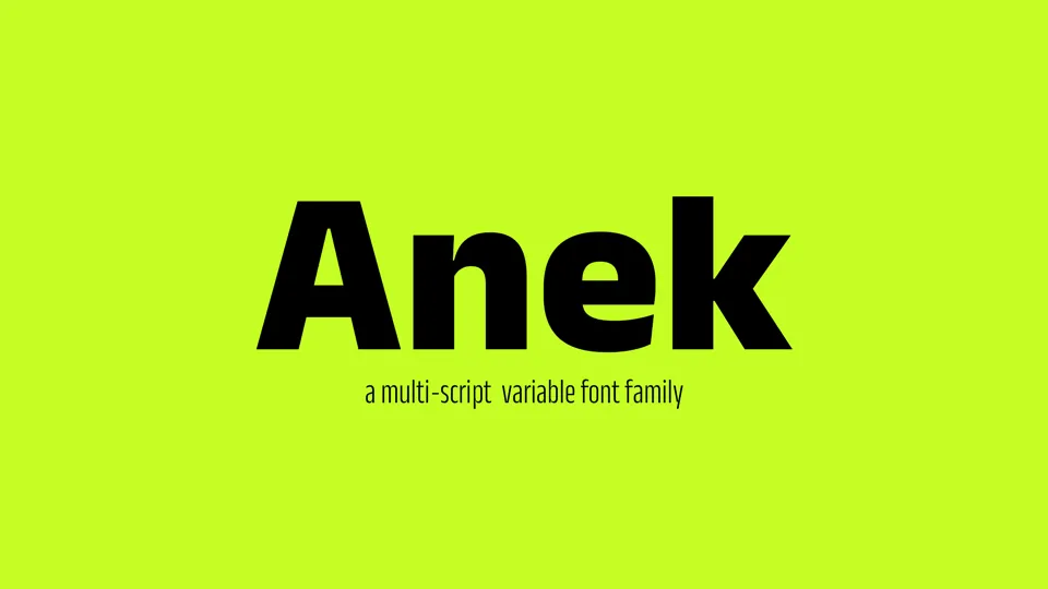 Schriftart Anek Malayalam