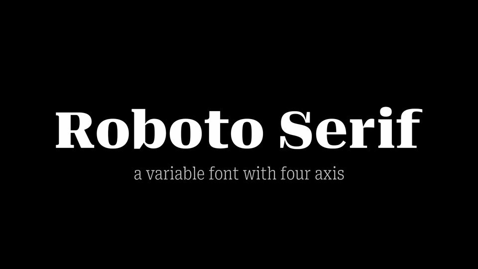 Schriftart Roboto Serif