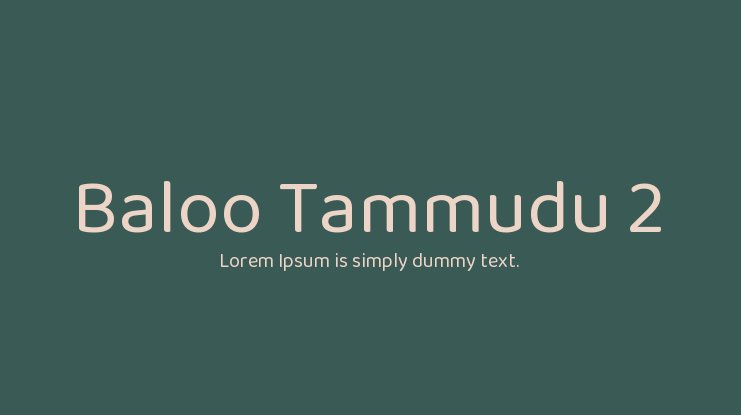 Schriftart Baloo Tammudu 2