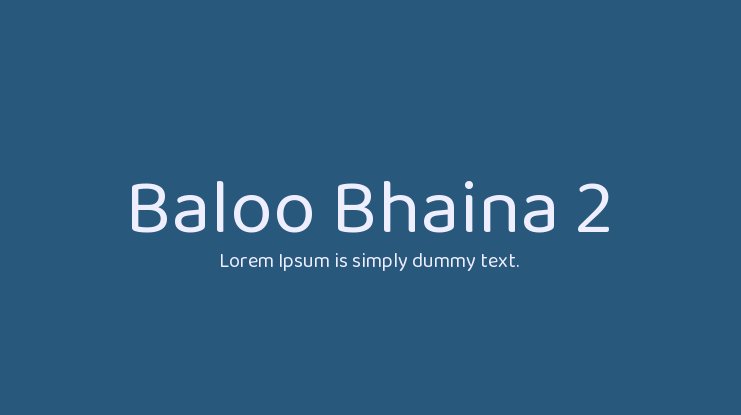 Schriftart Baloo Bhaina 2