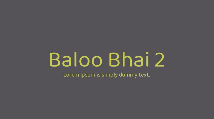 Schriftart Baloo Bhai 2