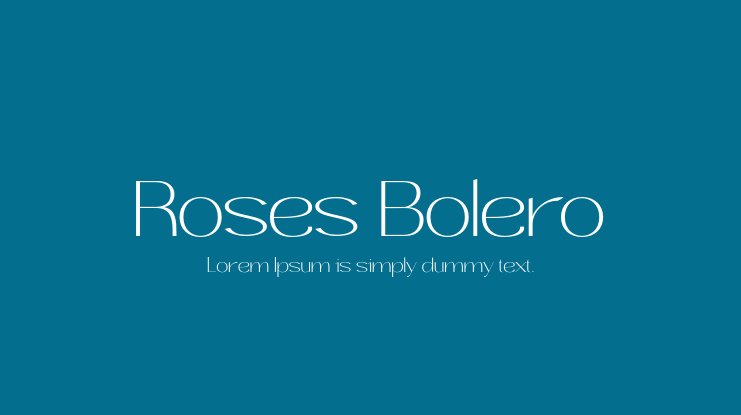 Schriftart Roses Bolero