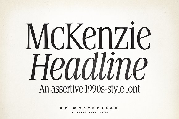 Schriftart McKenzie Headline