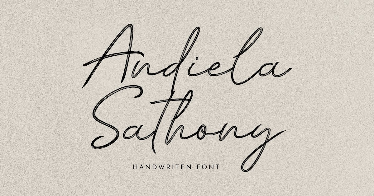 Schriftart Andiela Sathony
