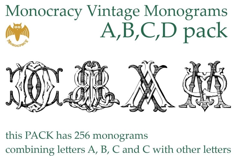 Schriftart Monocracy Vintage Monograms
