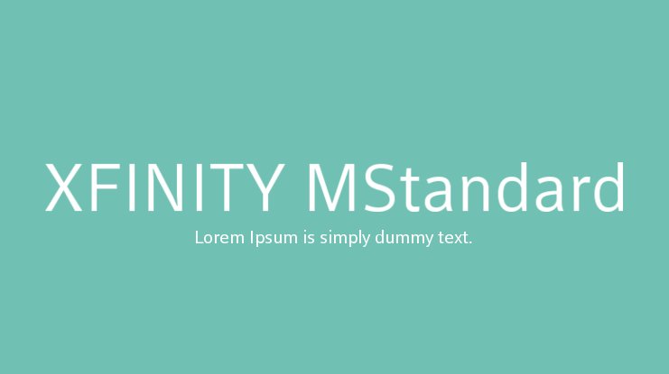 Schriftart Xfinity Standard