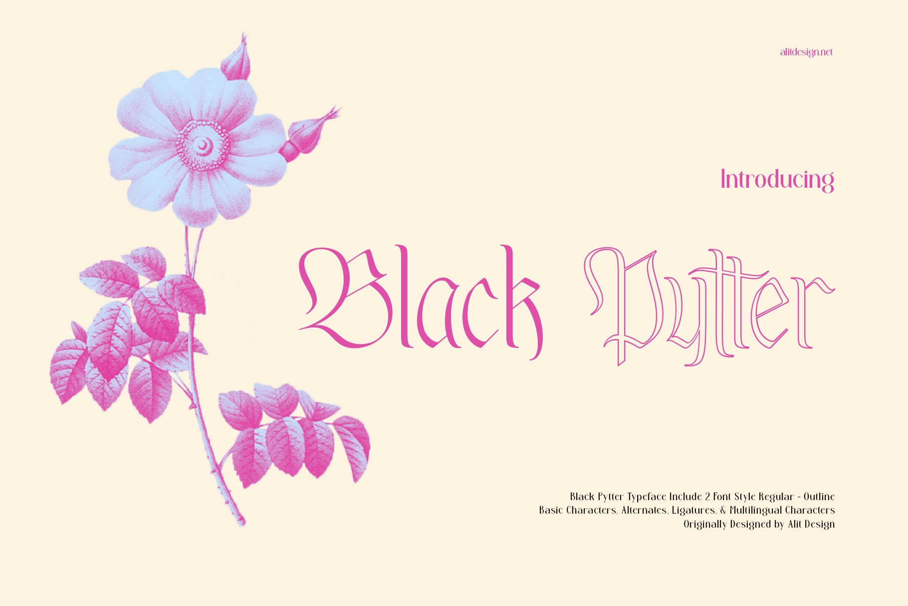 Schriftart Black Pytter