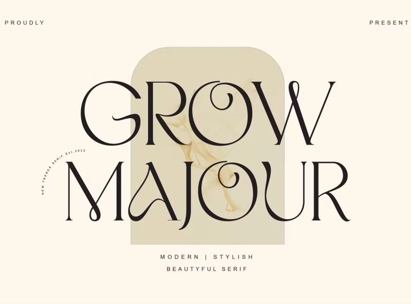 Schriftart Grow Majour