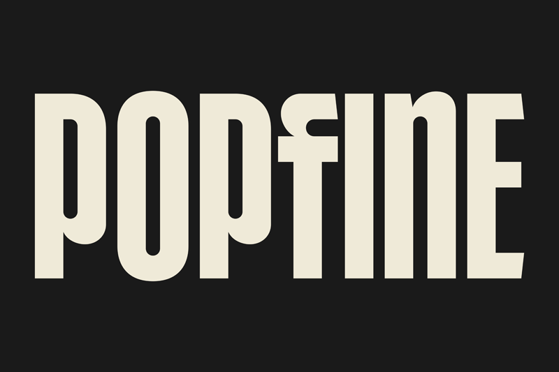 Schriftart Popfine