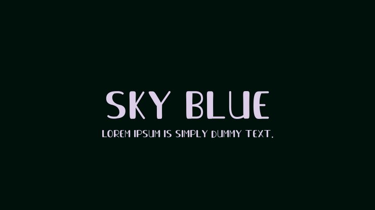 Schriftart Blue Sky Standard