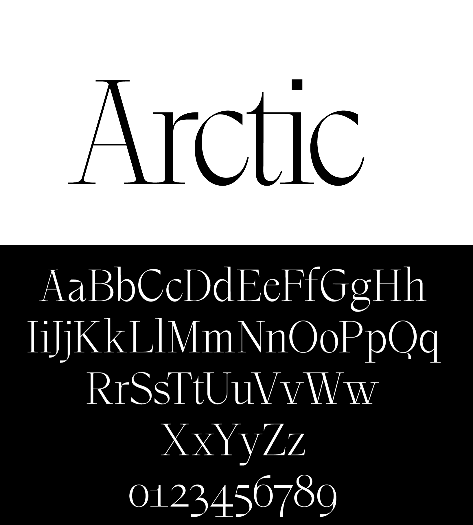 Schriftart BL Arctic