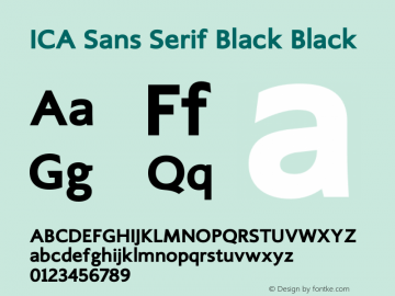 Schriftart ICA Sans Serif