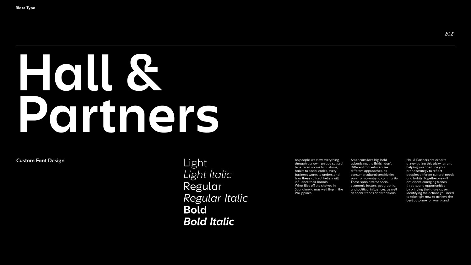 Schriftart Hall and Partners