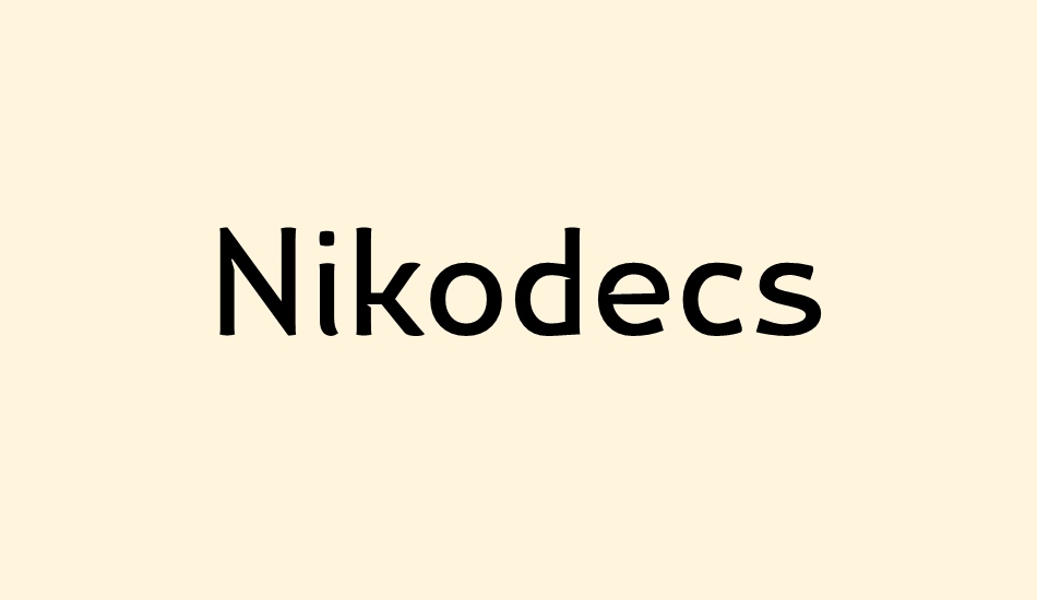 Schriftart Nikodecs