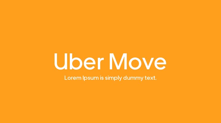 Schriftart Uber Move GUJ APP