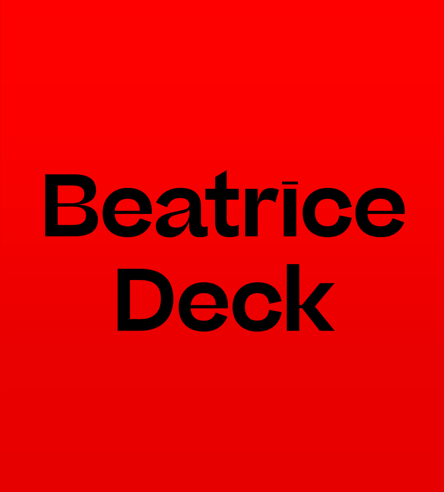 Schriftart Beatrice Deck