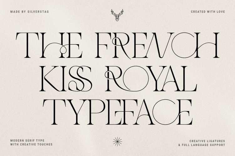 Schriftart The French Kiss Royal