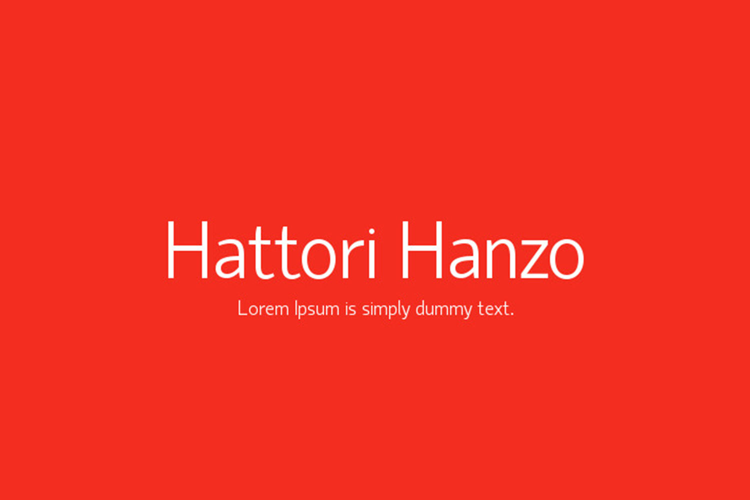 Schriftart Hattori Hanzo