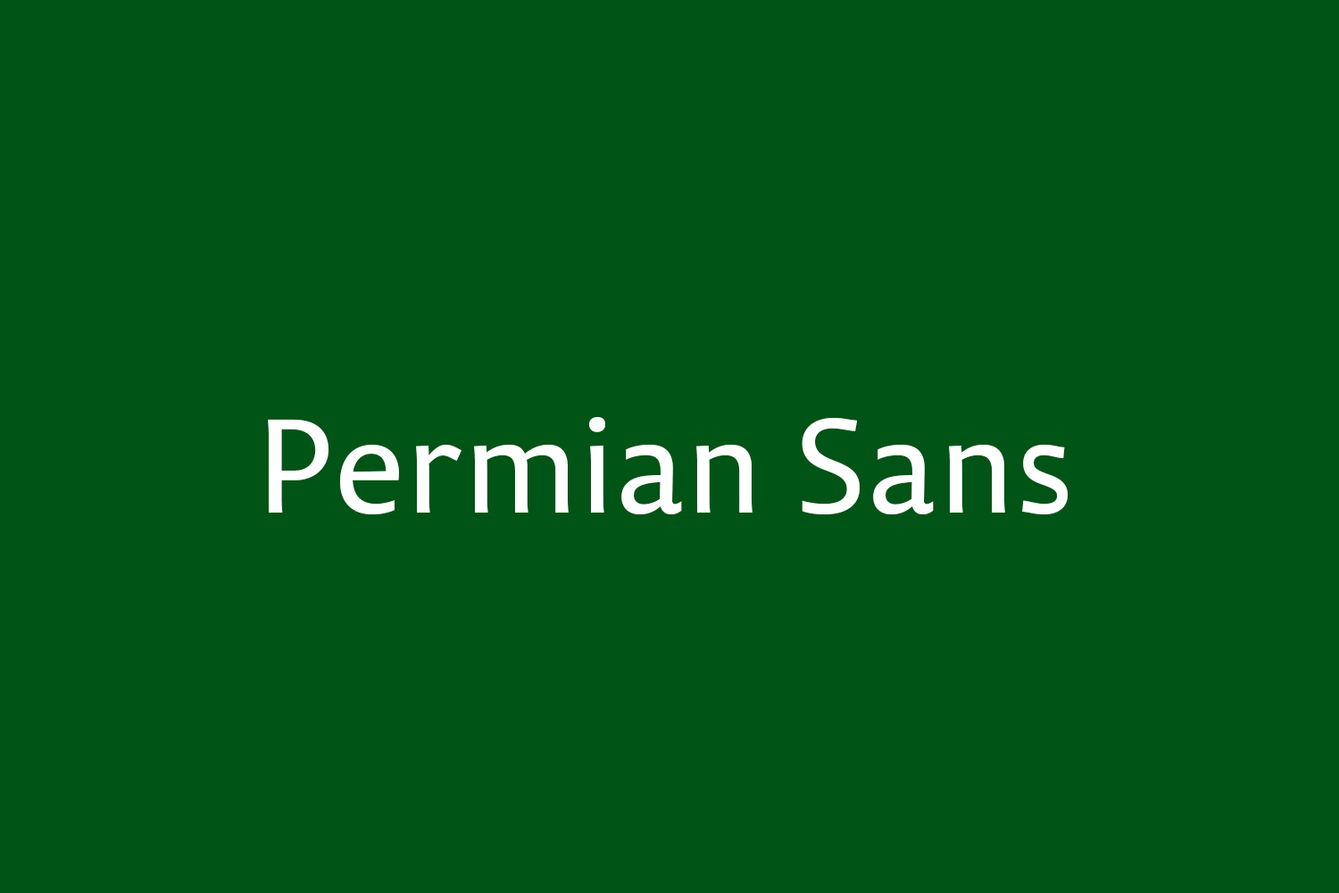 Schriftart Permian Sans