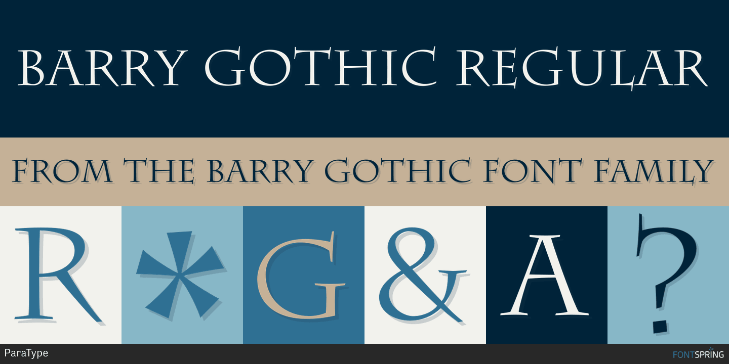 Schriftart Barry Gothic
