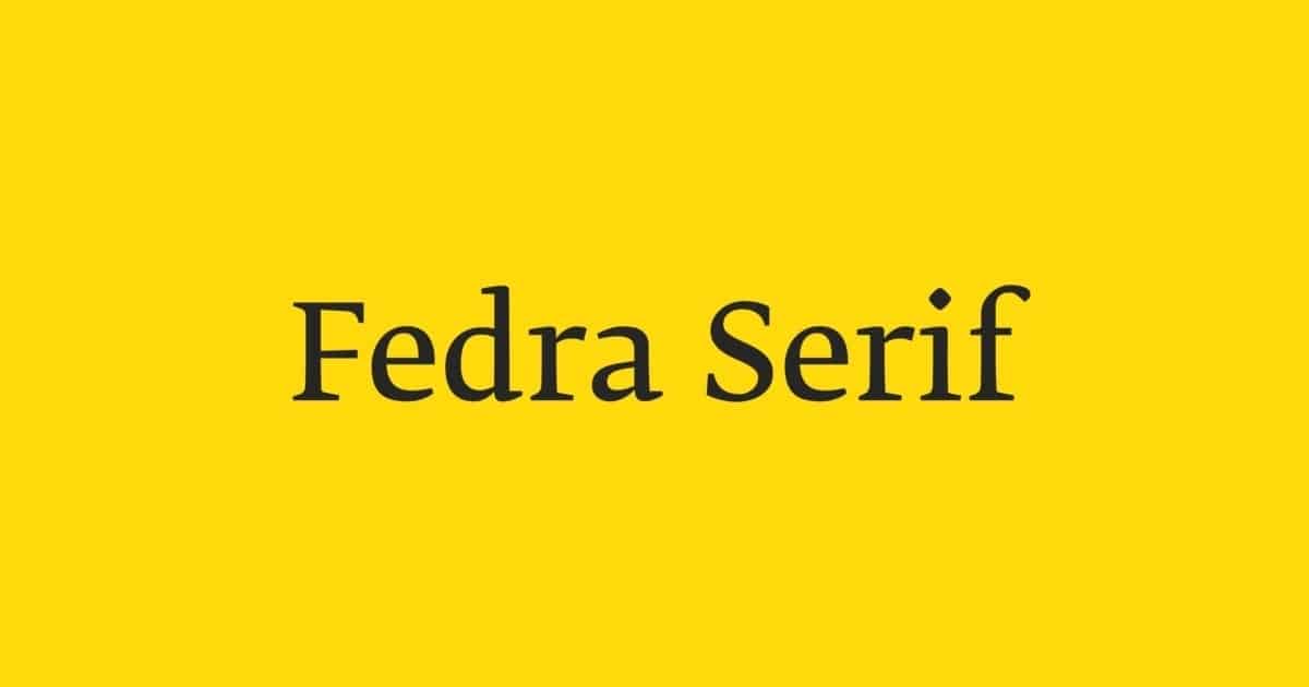 Schriftart Fedra Serif