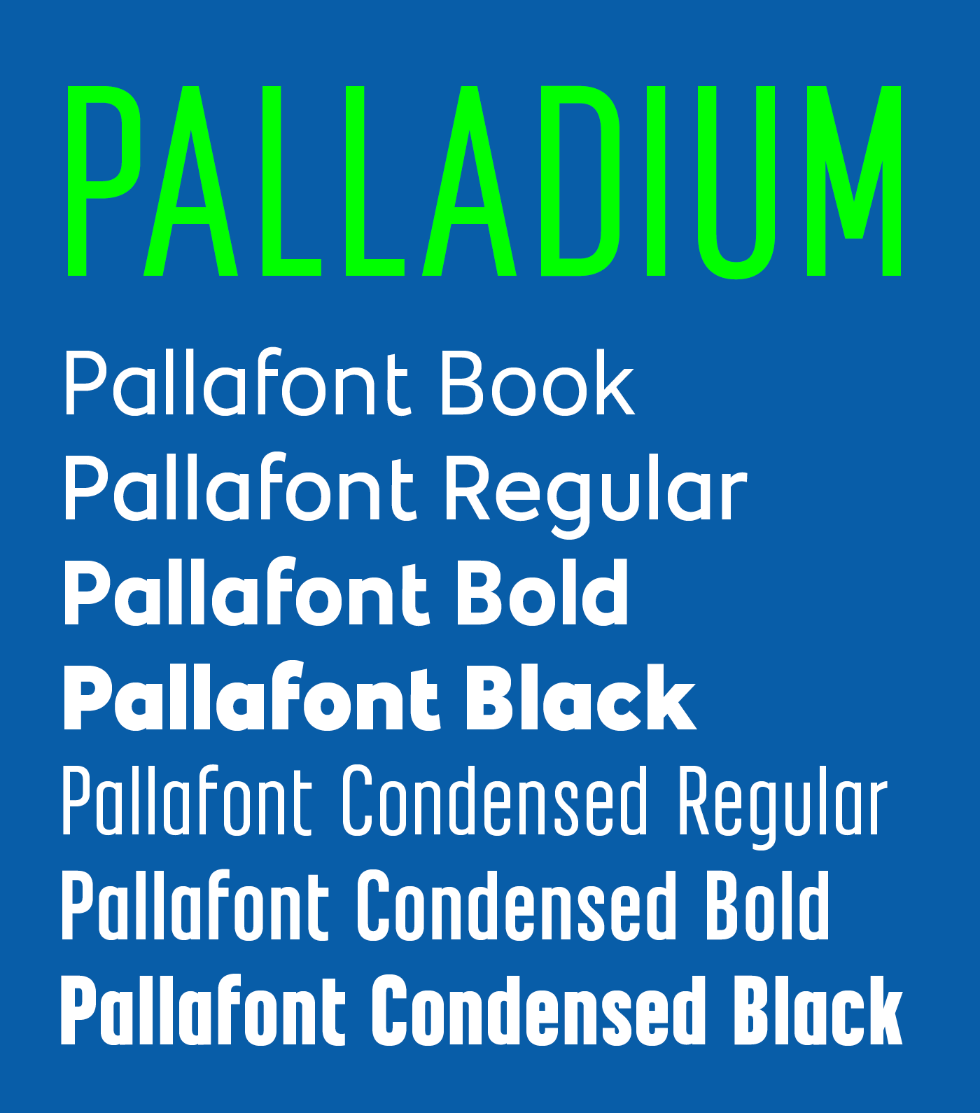 Schriftart Palladium