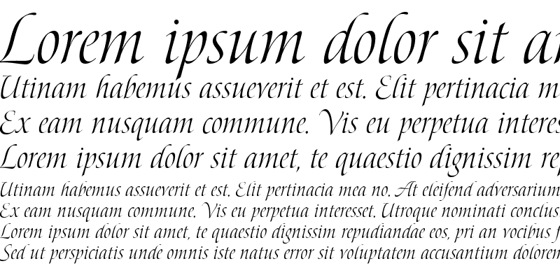 Schriftart Bolero script