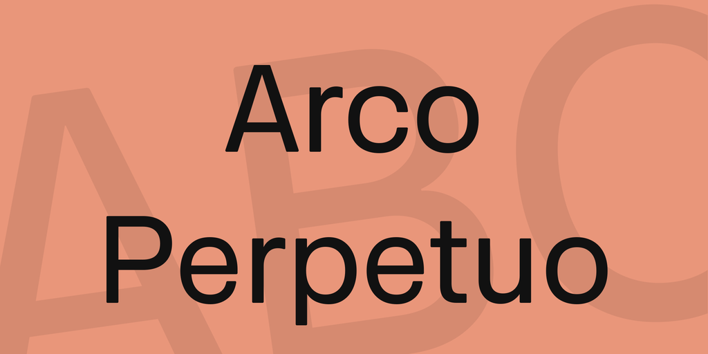Schriftart Arco Perpetuo
