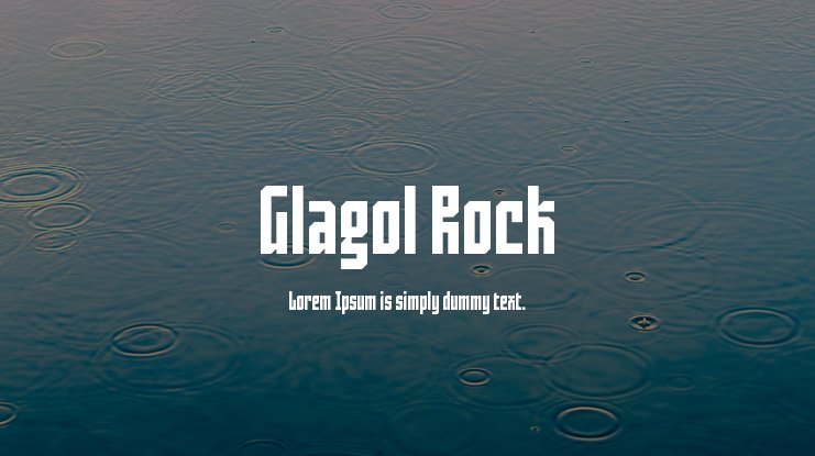 Schriftart Glagol Rock