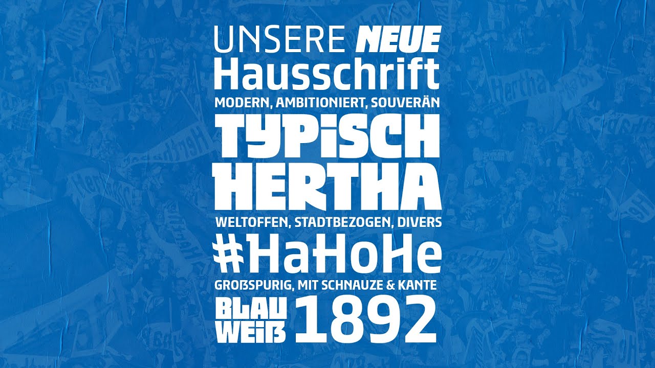 Schriftart Hertha BSC