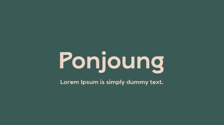 Schriftart Ponjoung