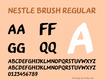 Schriftart Nestle Brush AR