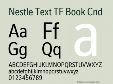 Schriftart Nestle Text TF Condensed