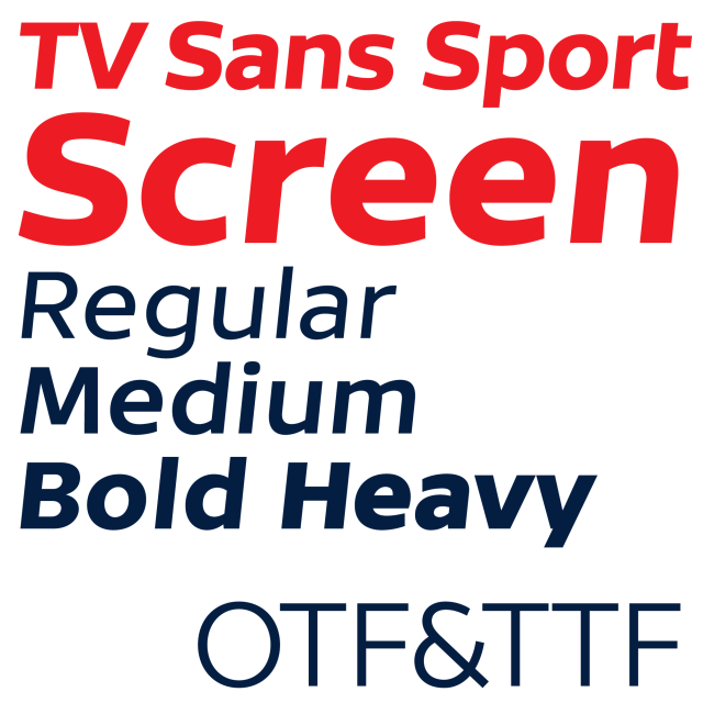 Schriftart TV Sans Sport Screen