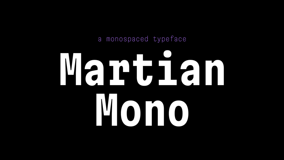 Schriftart Martian Mono