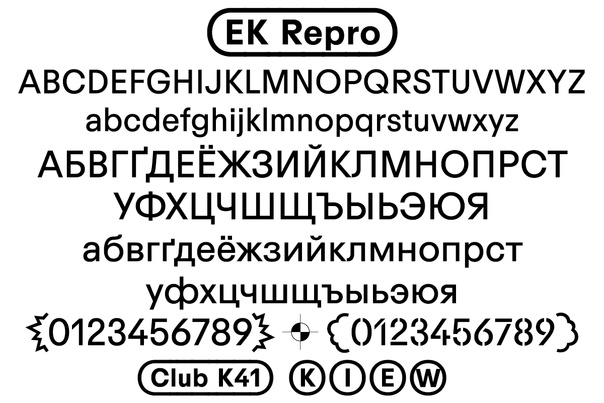 Schriftart EK Repro 2204