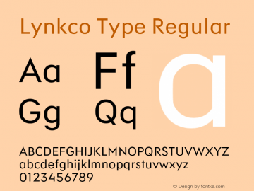 Schriftart Lynkco Type