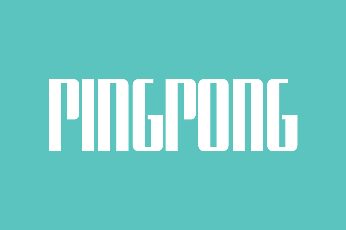 Schriftart Ping Pong