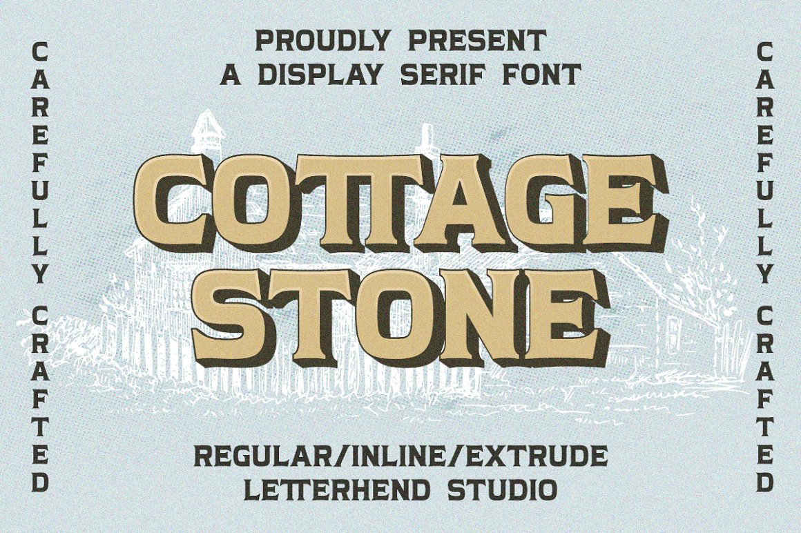 Schriftart Cottage Stone