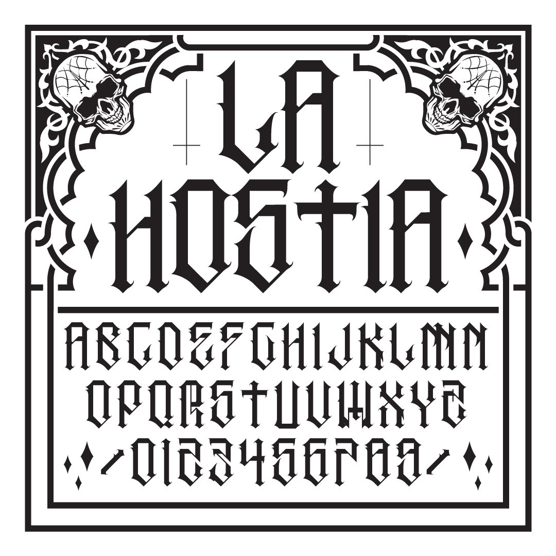Schriftart La Hostia