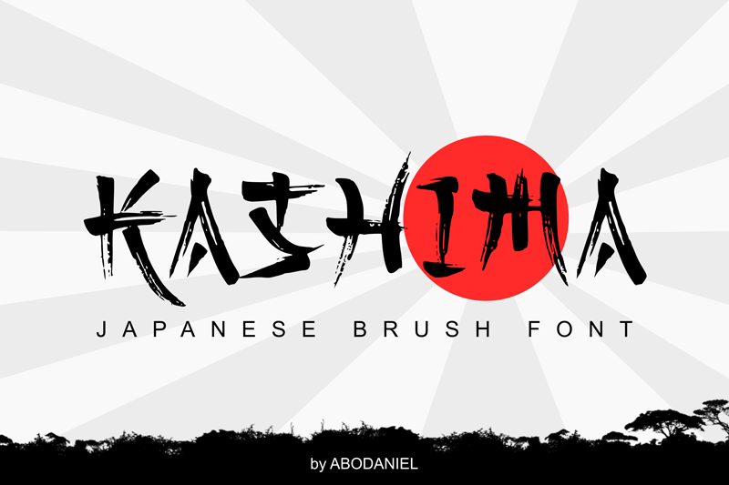 Schriftart Kashima Brush