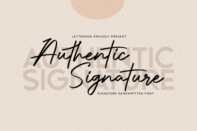 Schriftart Signature Authentic