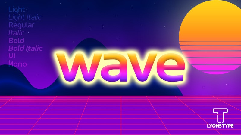 Schriftart The Wave Sans